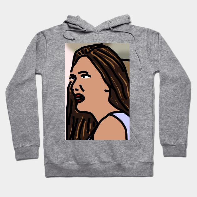 Distracted Boyfriend Meme Face of the Girlfriend Hoodie by ellenhenryart